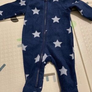 Navy Starry Night Kids Footie Pajamas